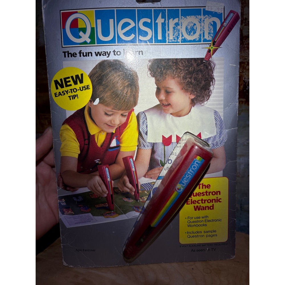 Vintage Questron Electronic Wand Red Learning Toy 1984 Price Stern Sloan New NIB